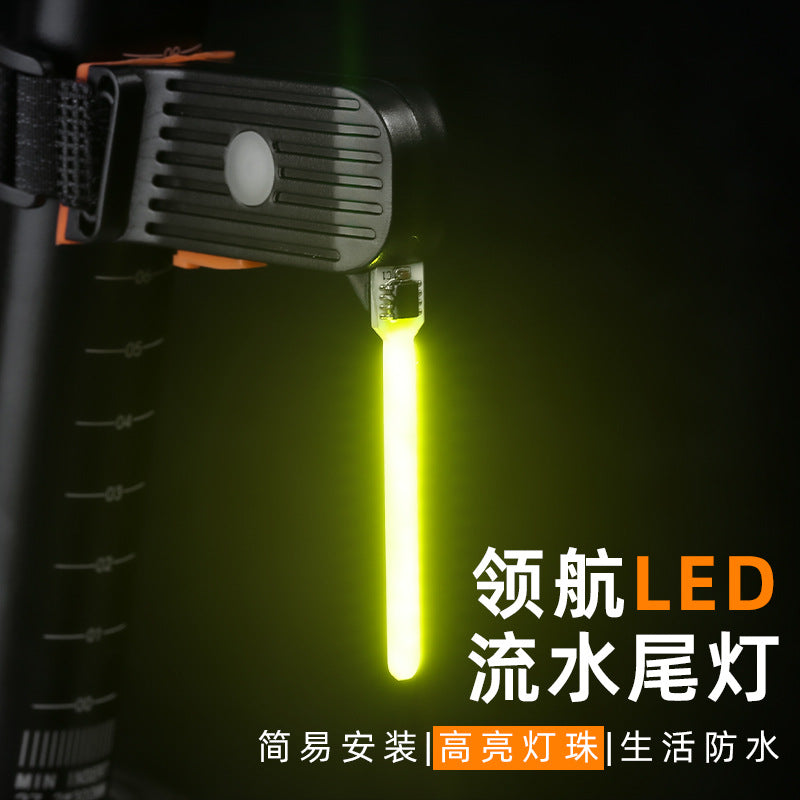 High-Brightness Bicycle Tail Light with Flowing Navigation Light