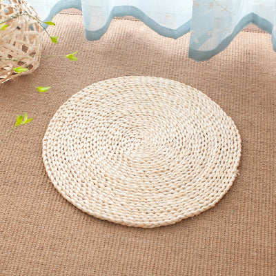 Straw Woven Tatami Floor Cushion with Memory Foam