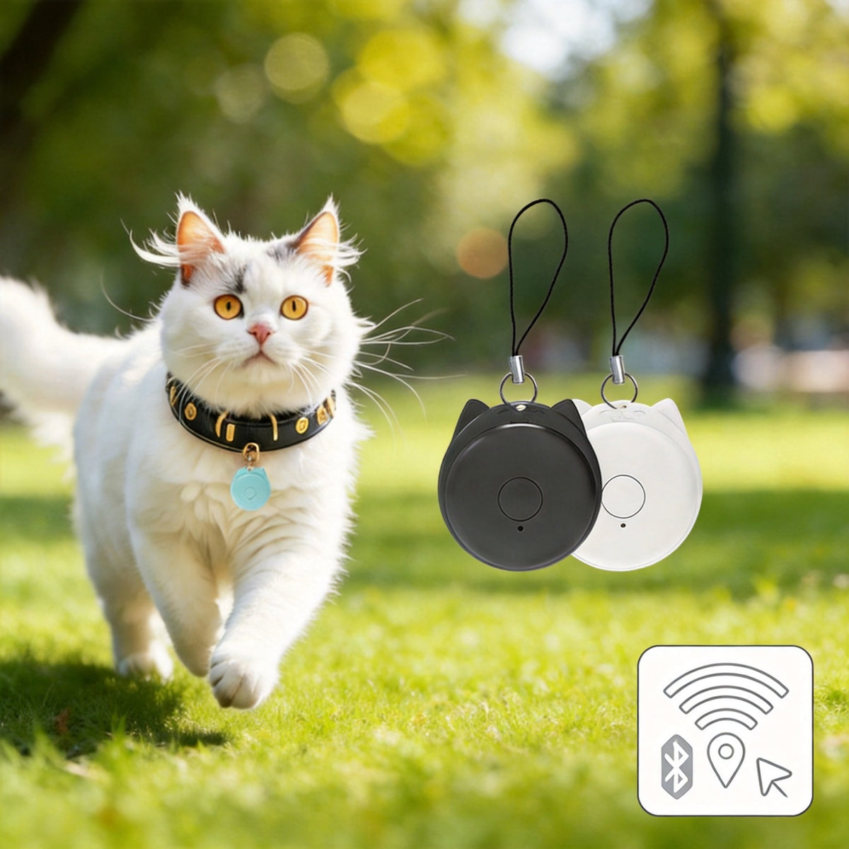 Cat Bluetooth Anti-Loss Tracker with Alarm Two-Way Locator for Pets and Keys