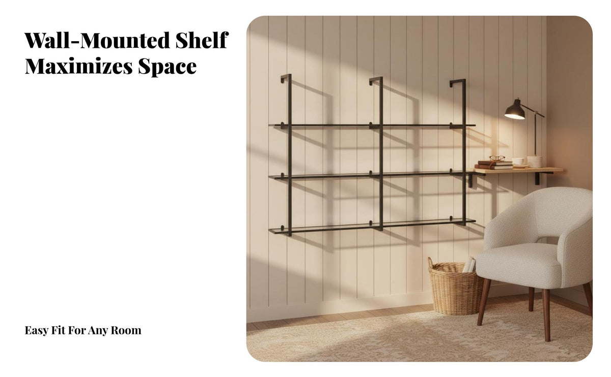Nordic design Single Plank Floating Shelf Minimalist Design Wall Decor Decorative Display shelf Space-Saving for Homeowners, Renters, Students, Living Room, Bedroom, Hallway, Kitchen