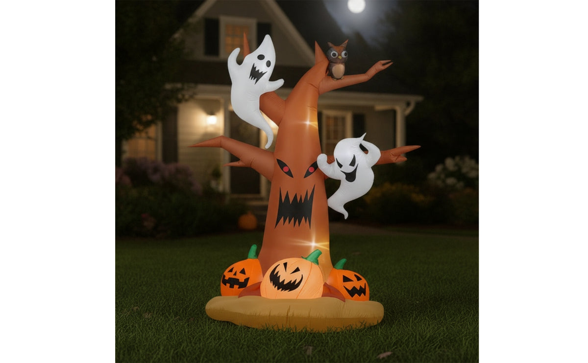 Outdoor Inflatable Tree Spooky Inflatable with LED Lights Inflate Yard Decoration Tall for Lawn