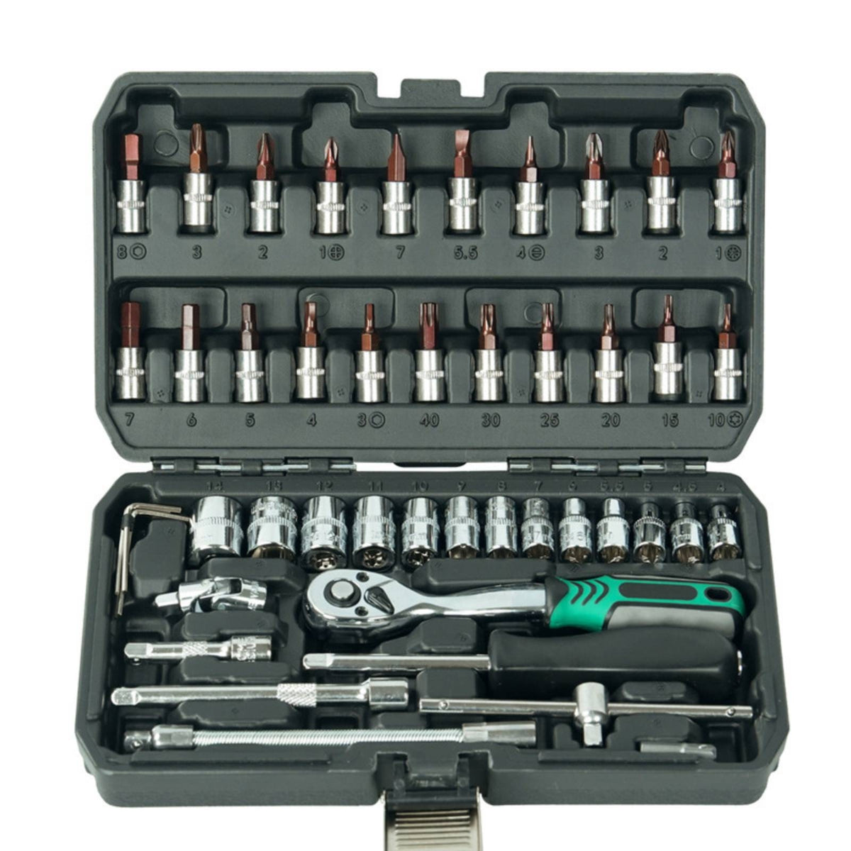 Socket Wrench Set Organized Mechanics Tool Set Portable for Garage, Diyers