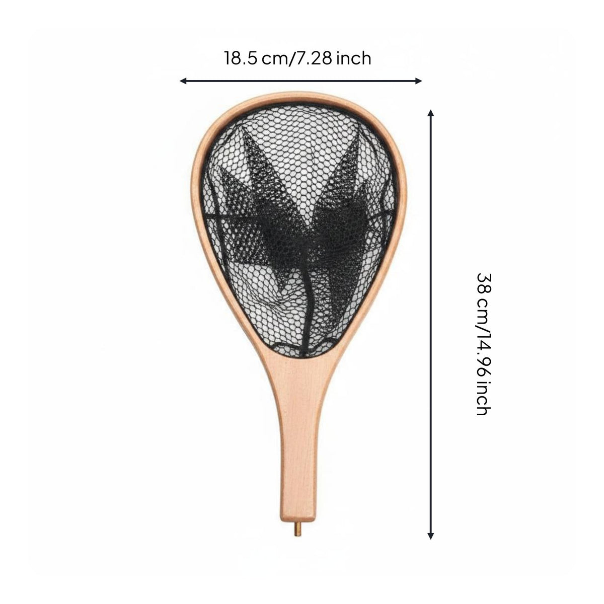 Soft Rubber Landing Fly Fishing Landing Net Fishing Net Lightweight for Stream, River