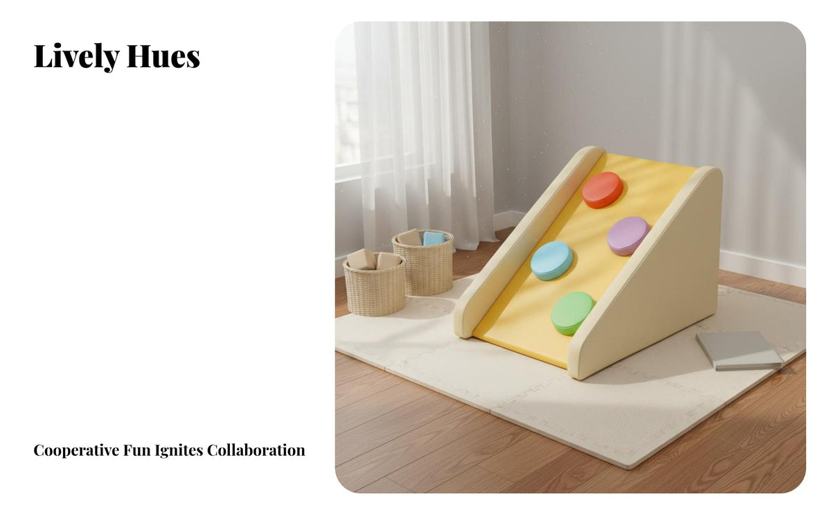 Early Development Soft Foam Climber and Slide Anti-Collision Indoor Climb and Crawl Activity Set Long-Lasting Toddler Foam Climbing Blocks Easy to Clean for Preschoolers, Daycare Providers, Kindergarten, Preschool, Nursery, Playroom