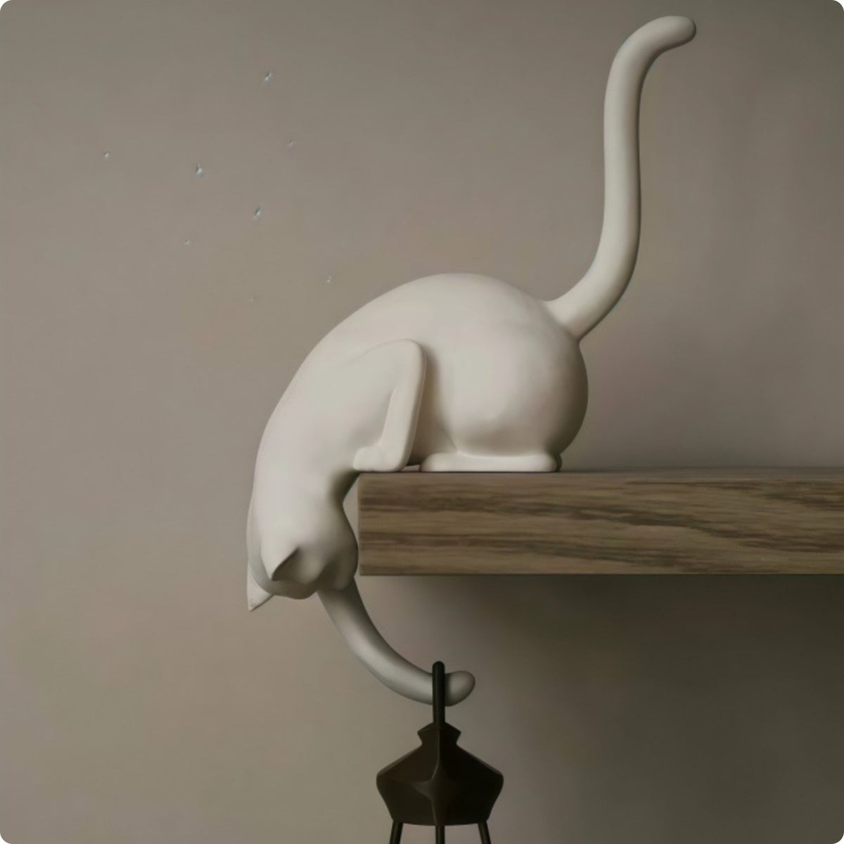 3D Printed Feline Hook Lightweight Feline Wall Hook Space-Saving for Desk