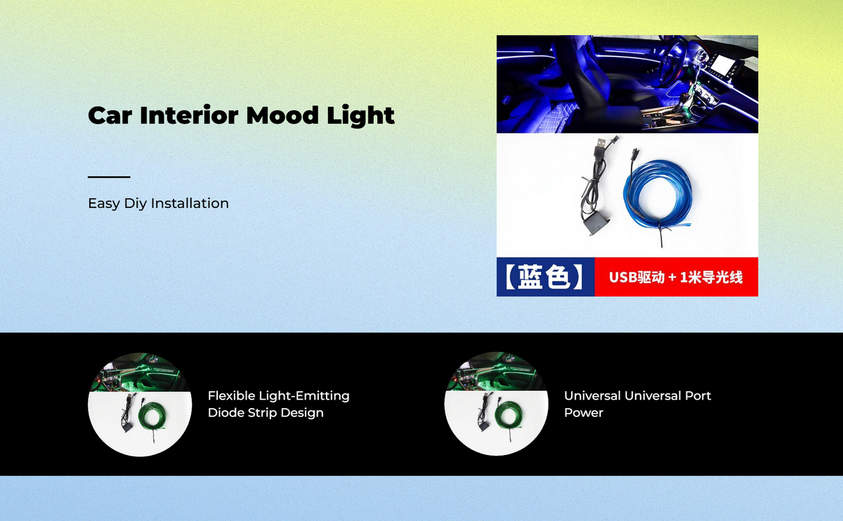 App-controlled RGB car light strip