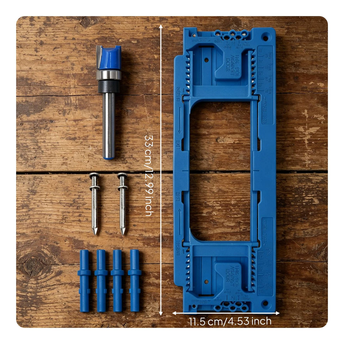 Door Hinge Router Template Exact Cutting Door Hinge Jig Fits Standard Hinges for Carpenters, Woodworkers, Carpentry, Home Improvement