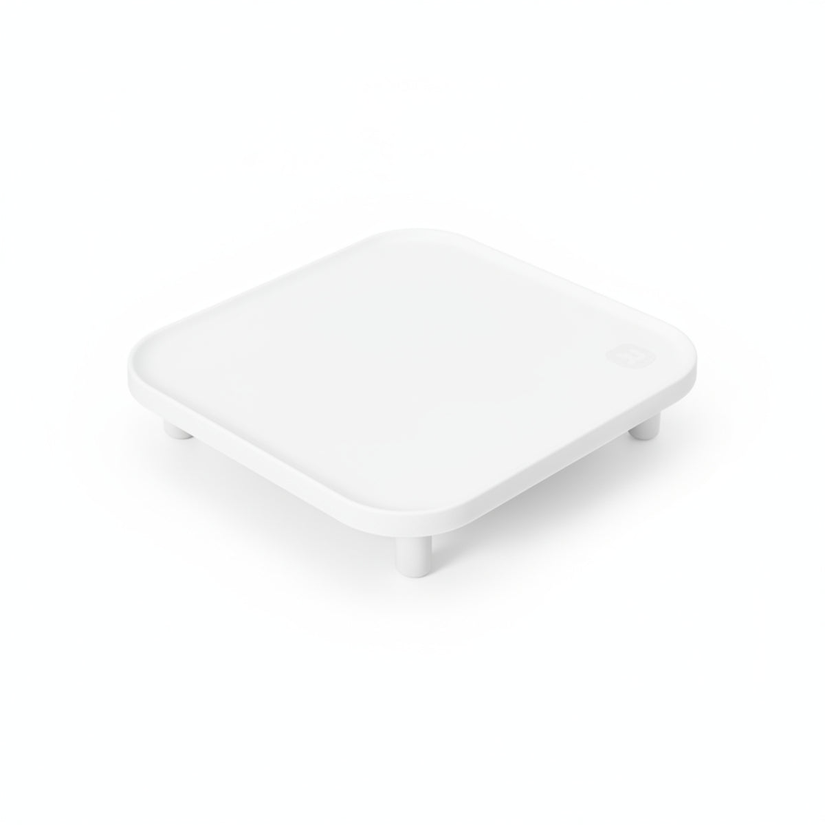 White Elevated Pet Bowl Stand Elevated Pet Feeder Stand Smooth Finish