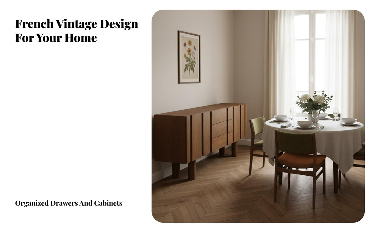 Teak Veneer Buffet Slatted Design Retro Dining Room Storage Cabinet Multi-Functional Mid Period Buffet for Homeowners, Kitchen, Entryway, Home Office