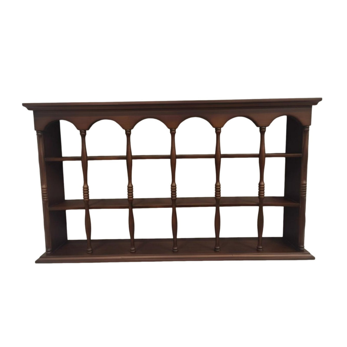French Retro Aesthetic Arched Compartment Wall Shelf Vintage Design Arched Accent Shelf Space-Saving Display Unit Multi-Purpose for Home Decorators, Decor Enthusiasts, Kitchen, Living Room, Bedroom, Entryway