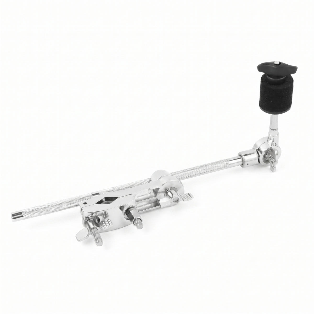 Textured Cymbal Extension Clamp Chrome Cymbal Arm Arm with Clamp Holder Sturdy Easy to Adjust for Drummers