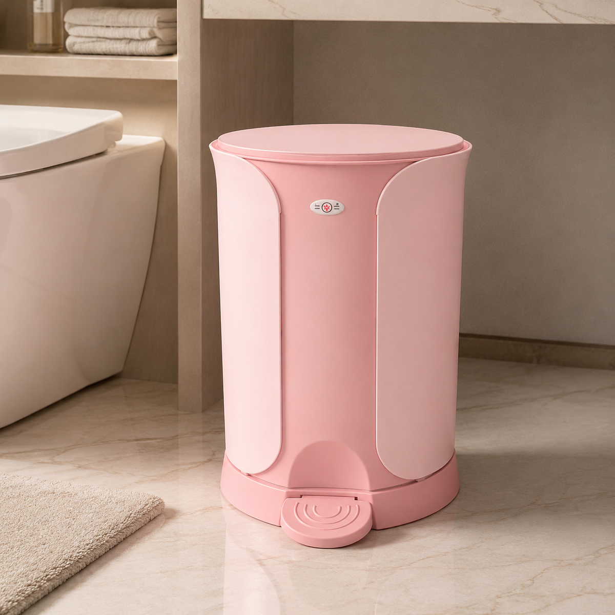 Yamazaki Slim Trash Can 45L Pedal Type With Lid For Kitchen Living Room Bedroom