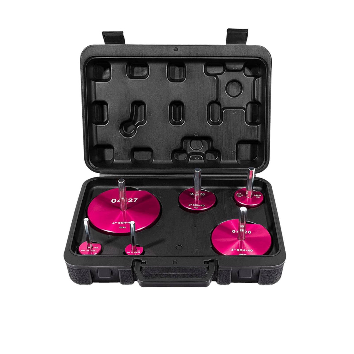 6 Pieces PVC Pipe Reamer Set Hex Shank Plumbing Tools Pink Finish
