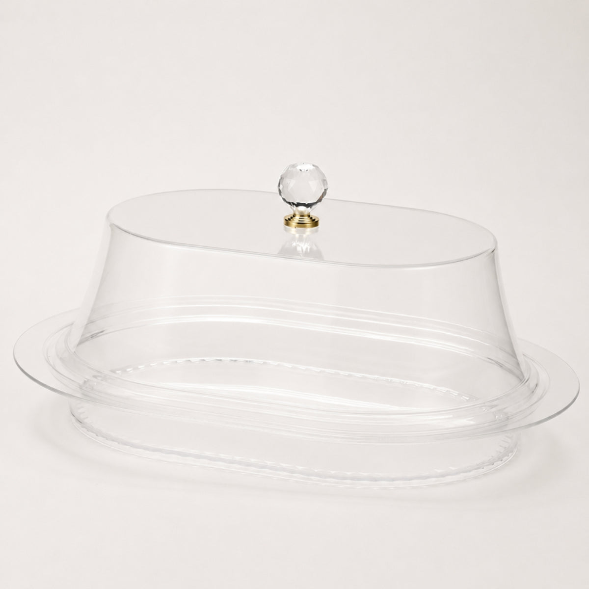 Oval Cake Dome Glossy Finish Food Storage Domed