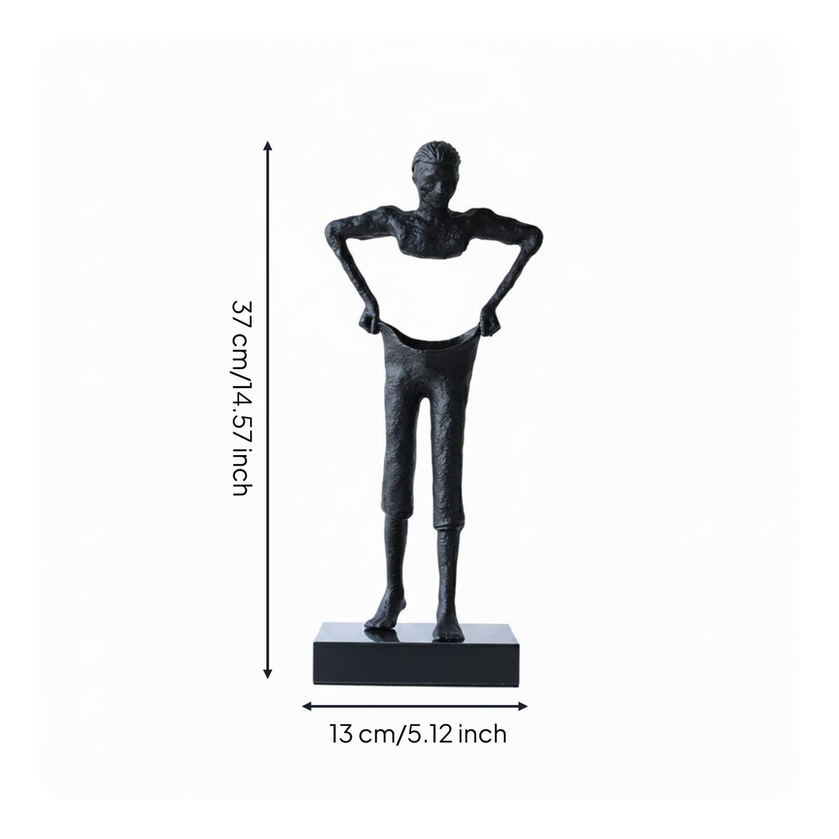 Metal Sculpture Minimalist Style Abstract Metal Figurine Artisanal Appearance Abstract Figure Statue for Office