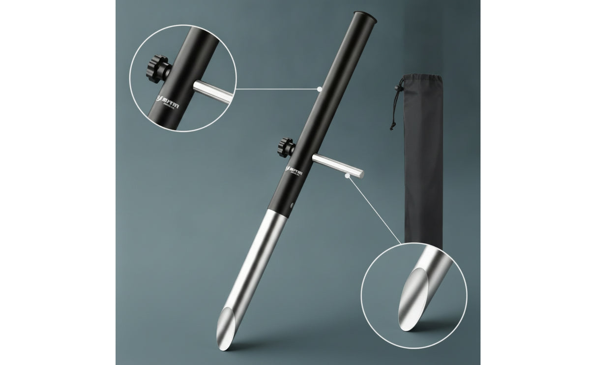 Fishing Rod Holder with Ground Spire Fishing Rod Holder with Storage Bag Sturdy Sand Spire for Shore Anglers