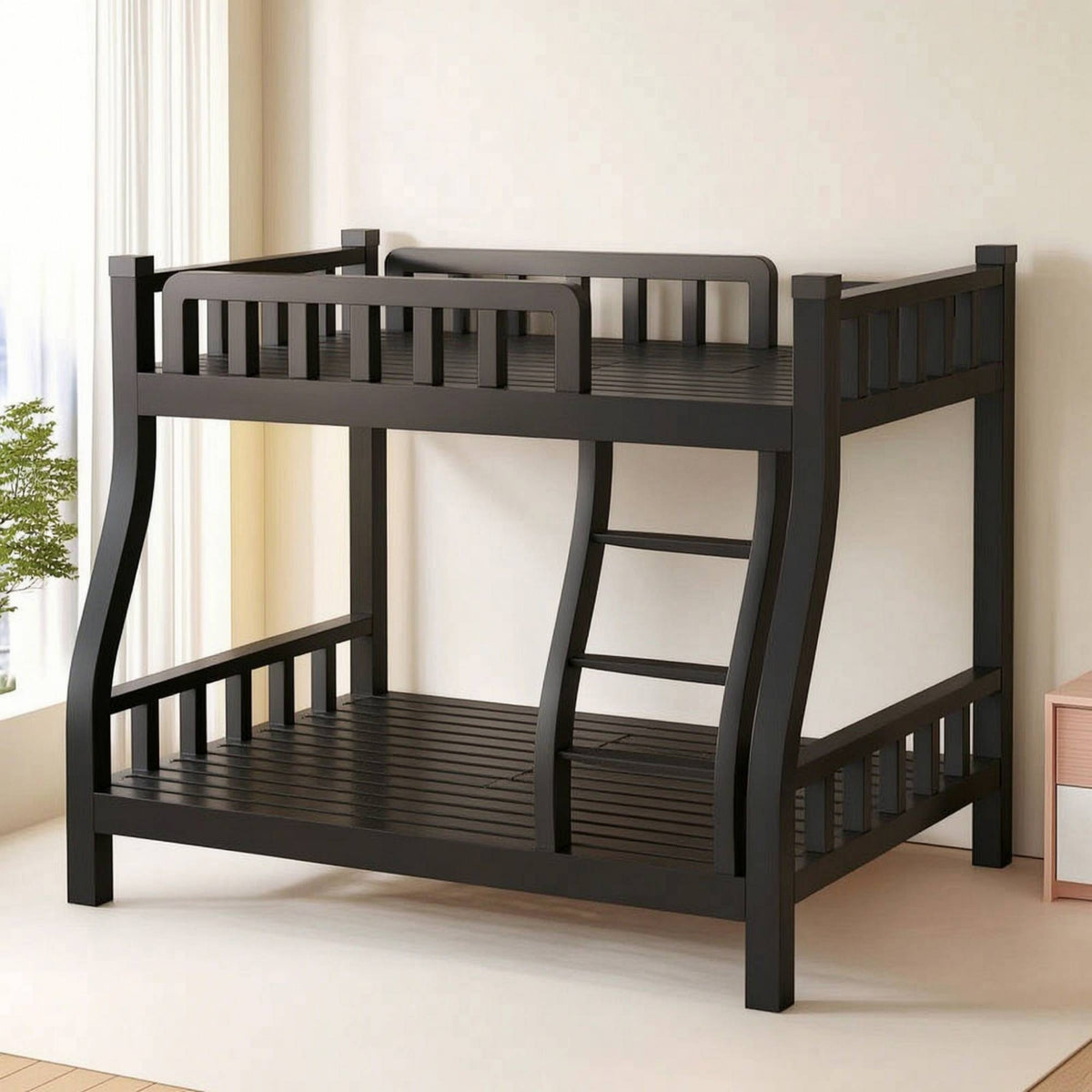 Metal Bunk Bed Space-Saving Bunk Bed with Ladder No Box Spring Needed Furniture for Teens, Students, Shared Bedrooms, Dorm Rooms, Compact Apartments