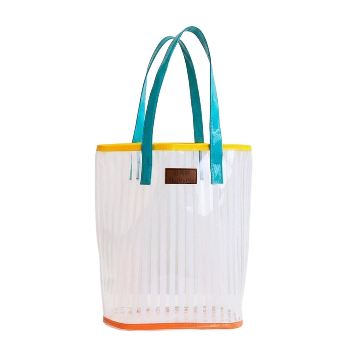 Transparent Clear Beach Tote Large Capacity Clear PVC Tote Bag for Women, Swimming, Shopping