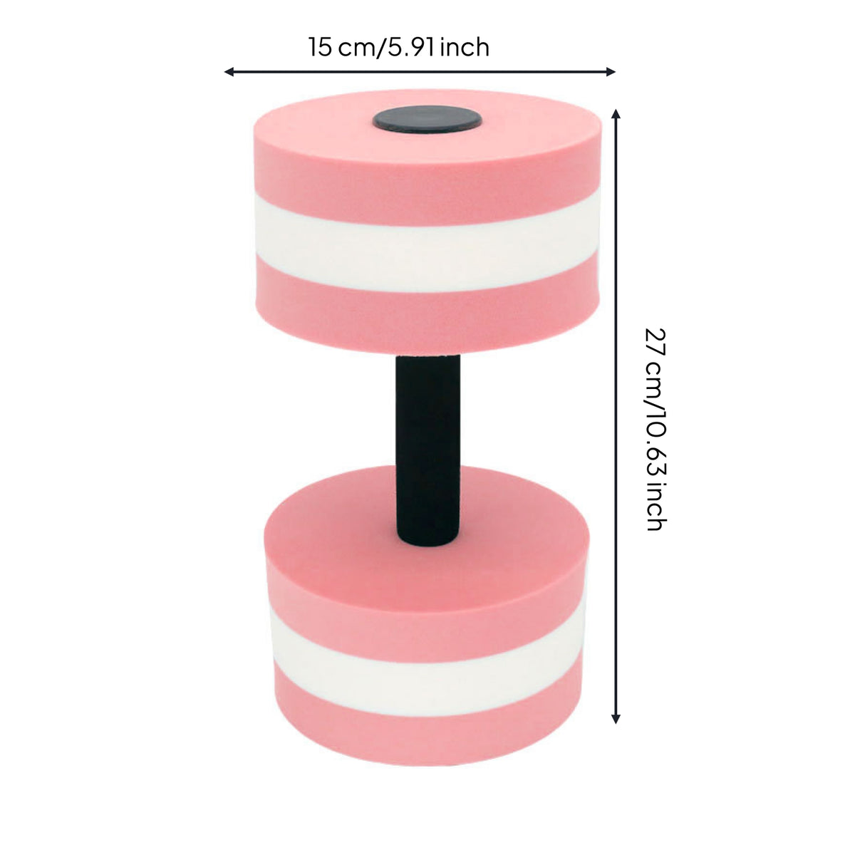 Foam Water Dumbbell Portable Aquatic Dumbbell with Foam Ends Waterproof Exercise Apparatus for Swim Training
