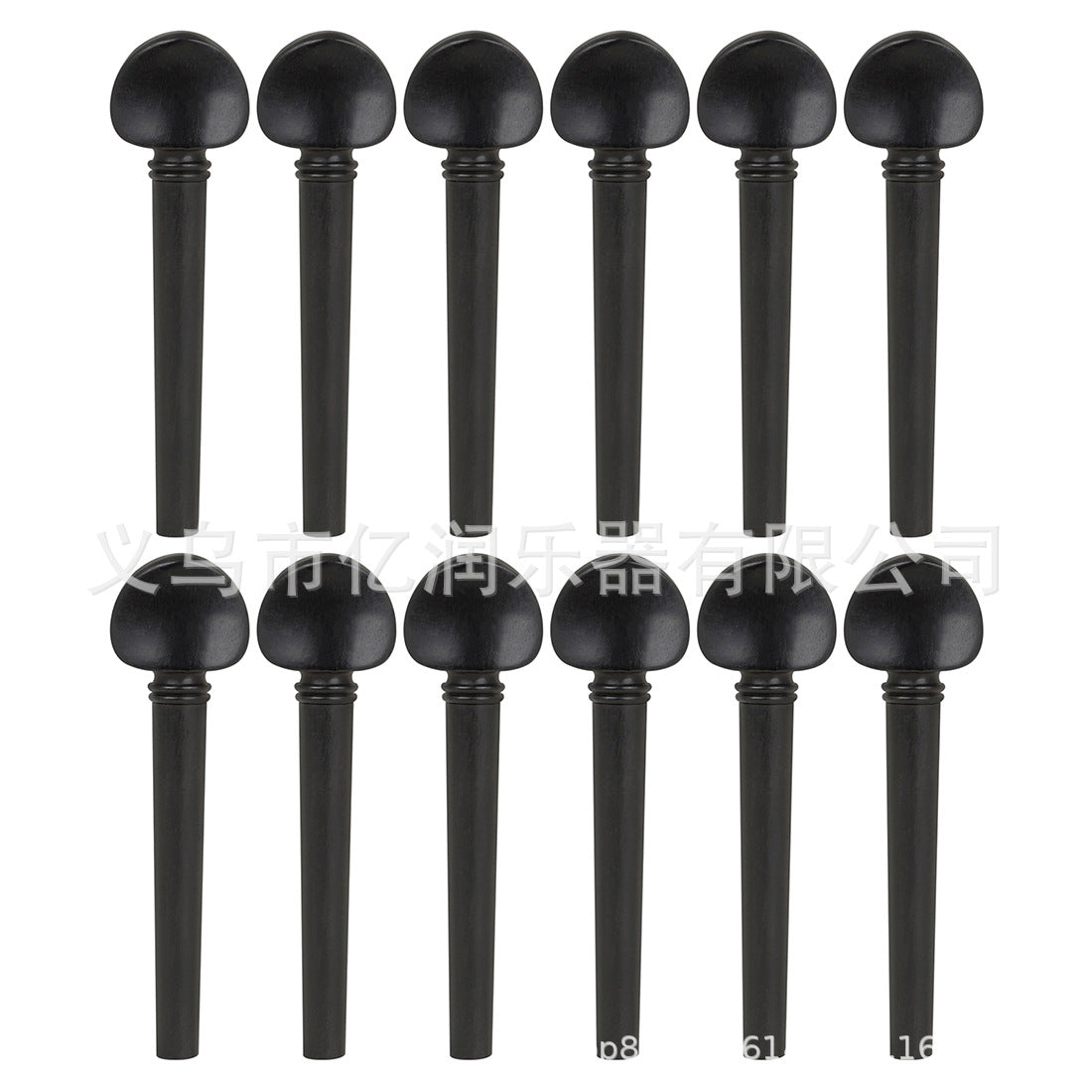 Oud Tuning Pegs with Fish Eye - Ebony Wood (12 Pack)