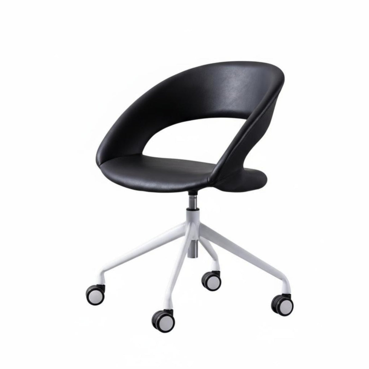 Petal-Shaped Rolling Chair Nordic Aesthetic Petal Back Rolling Chair