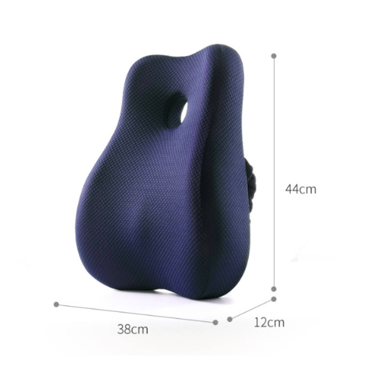 Contoured Memory Foam Back Support Ergonomic Support Pillow Pressure-Relieving Backrest Cushion Breathable for Office Workers, Commuters, Car Seats, Desk Work