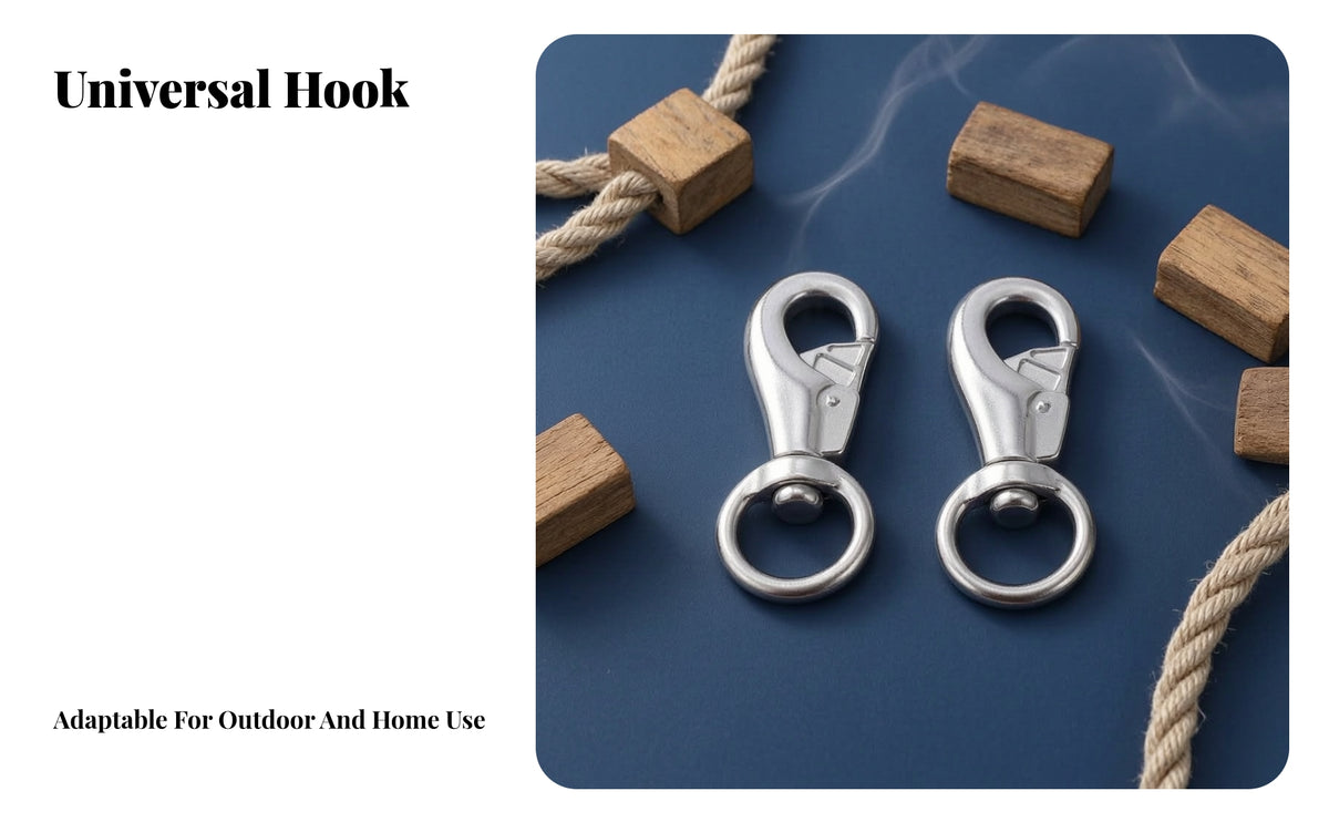 Heavy Duty Swivel Snap Hook Stainless Steel Swivel Eye Snap Hook Spring-Loaded Clip Rust Resistant for Pet Leash, Marine