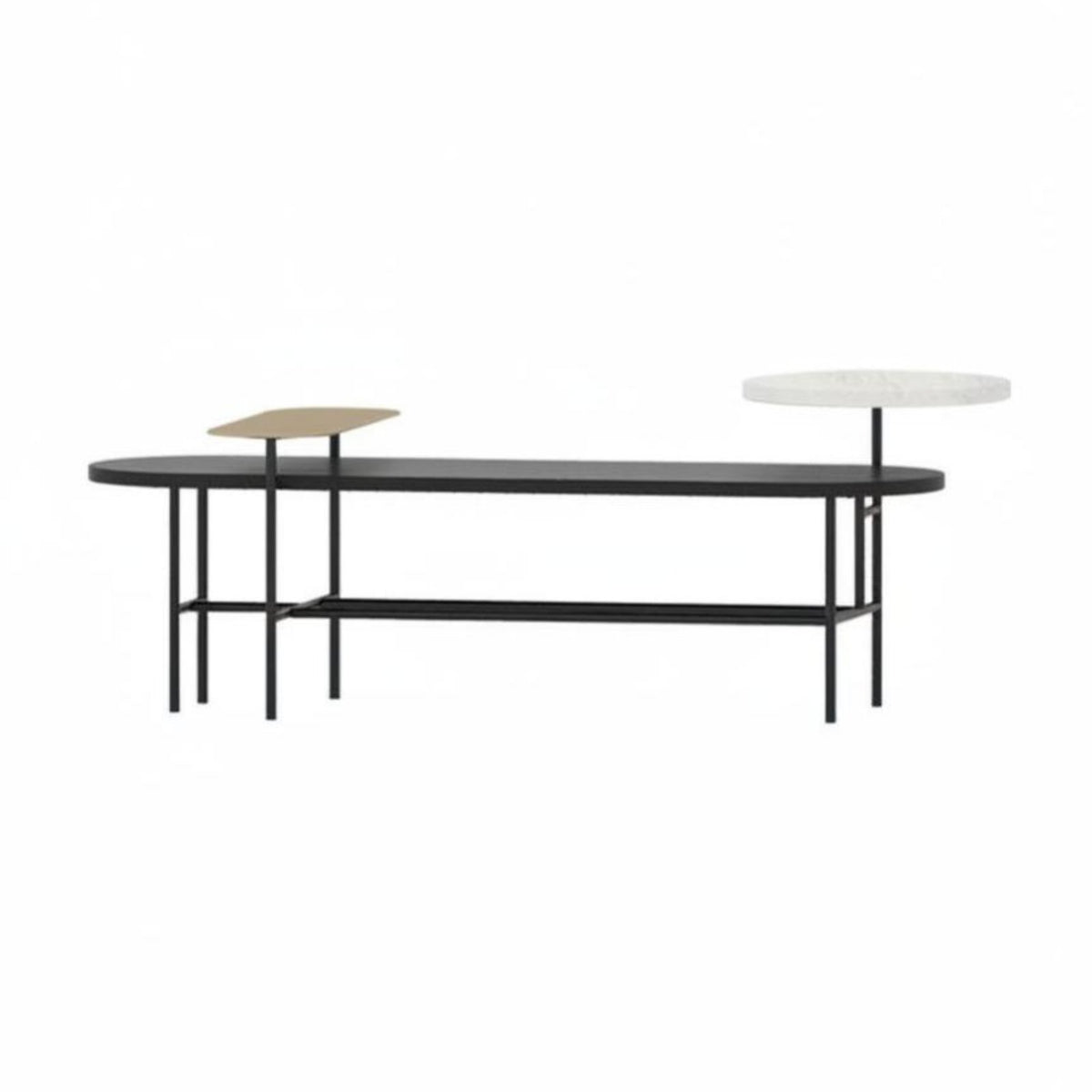 Multi-Level Oval Table Minimalist Design Oval Century-Inspired-Century Table