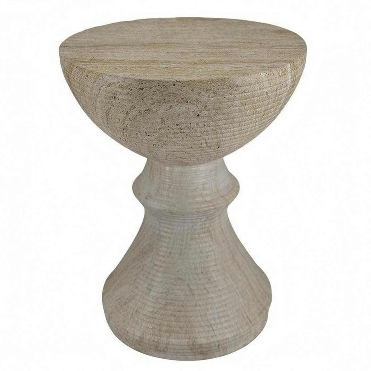 Pedestal Side Table Sculptural Base Small Side Table Flat Tabletop