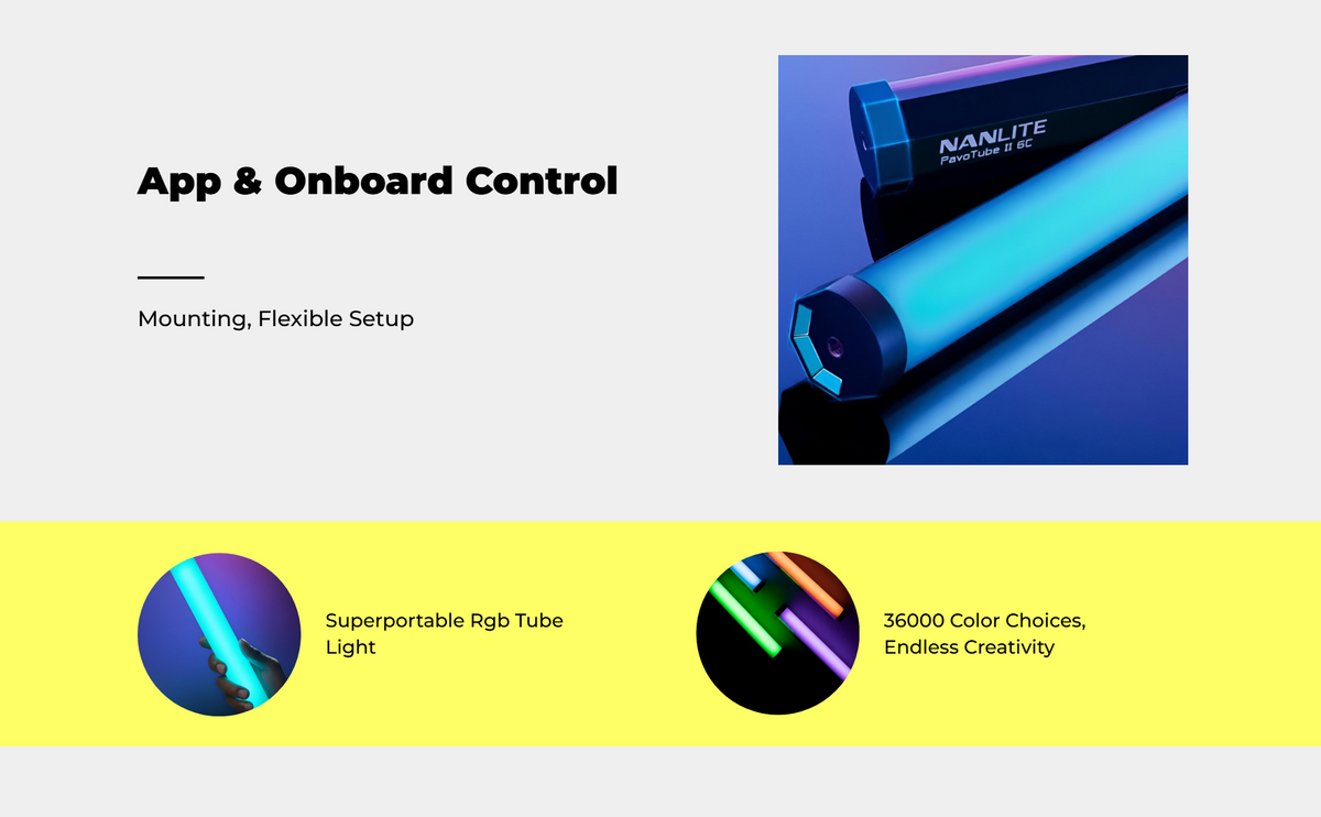 RGB LED tube for recording