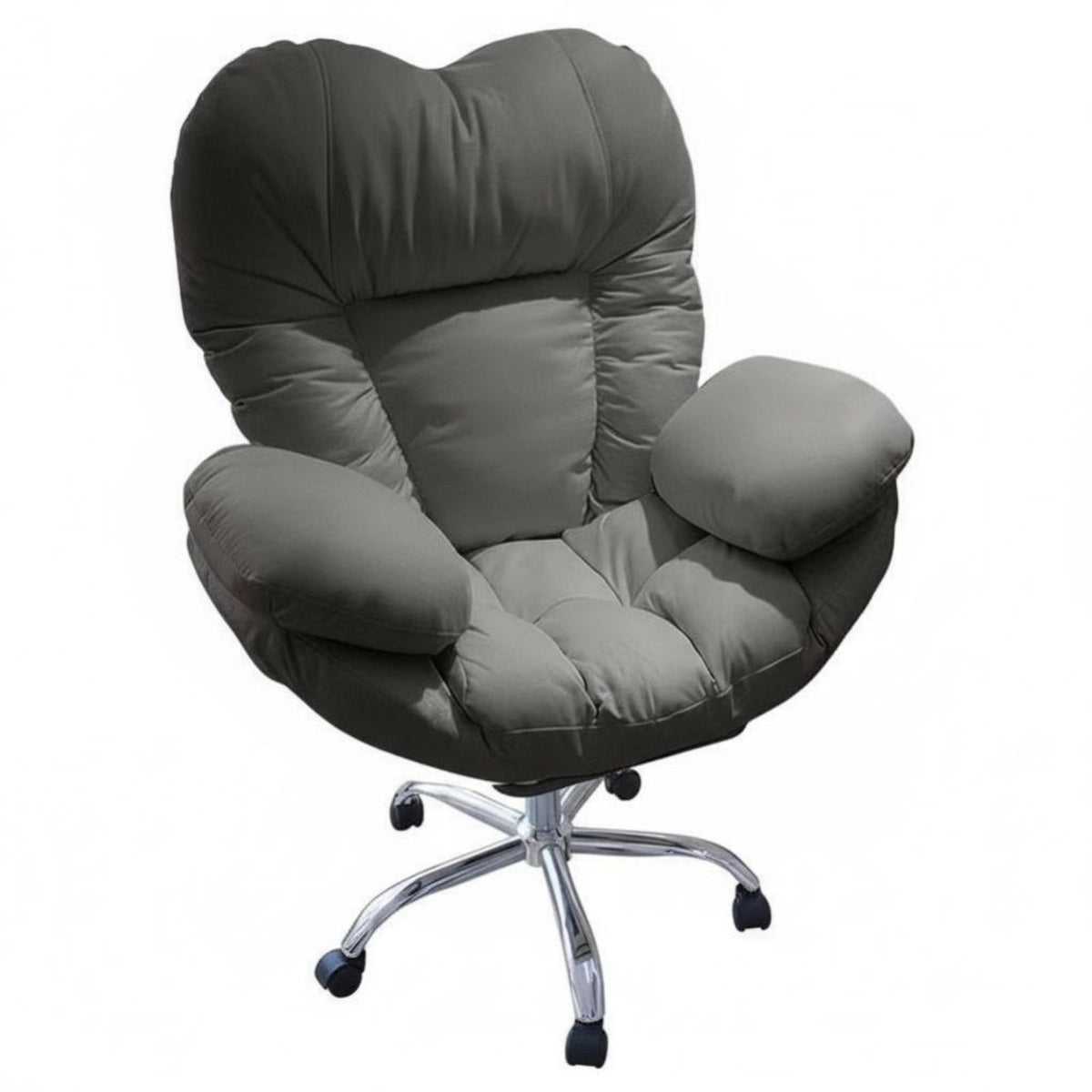 Adjustable Height Cushioned Swivel Recliner Sofa-Like Comfort Recliner with Footrest Reclining Function Office Chair Ergonomic Design for Students, Homeowners, Bedroom, Study Room, Reading, Short Restping