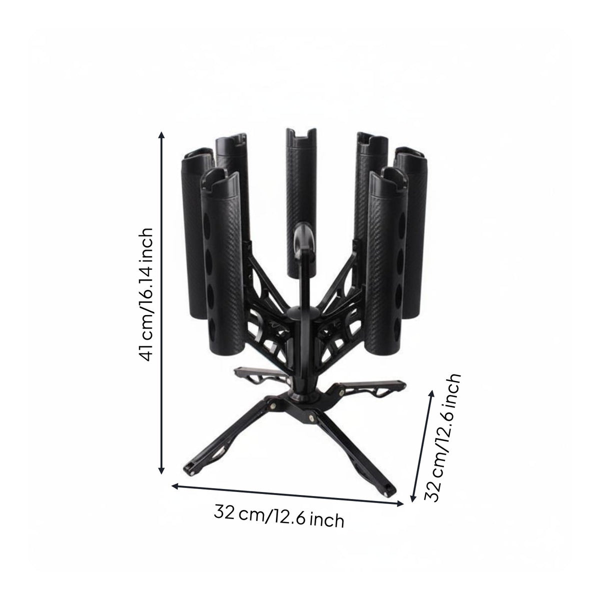 Rotating Fishing Rod Stand 360 Degree Rotation for Tackle Shop, Garage, Anglers