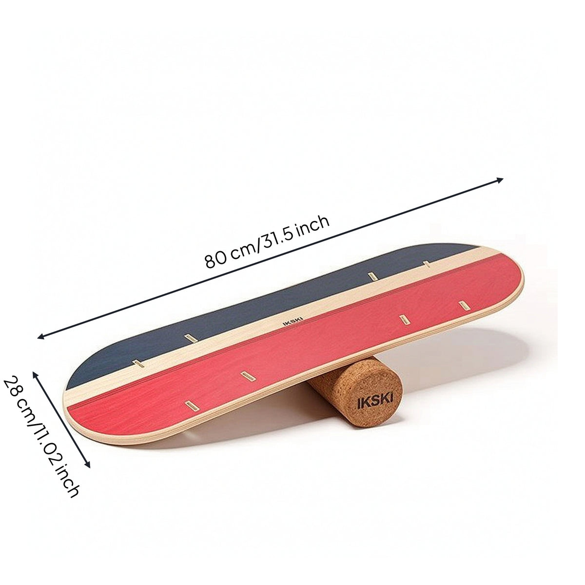 Snowboard Training Board Laminated Balance Board with Roller Versatile Snowboard Balance for Beginners