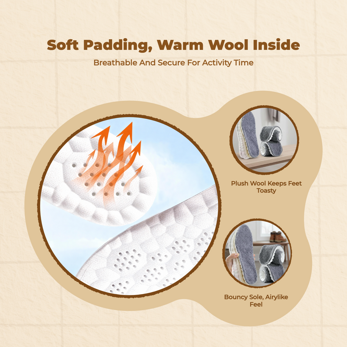 Wool Padding Inserts Winter Use Common Use