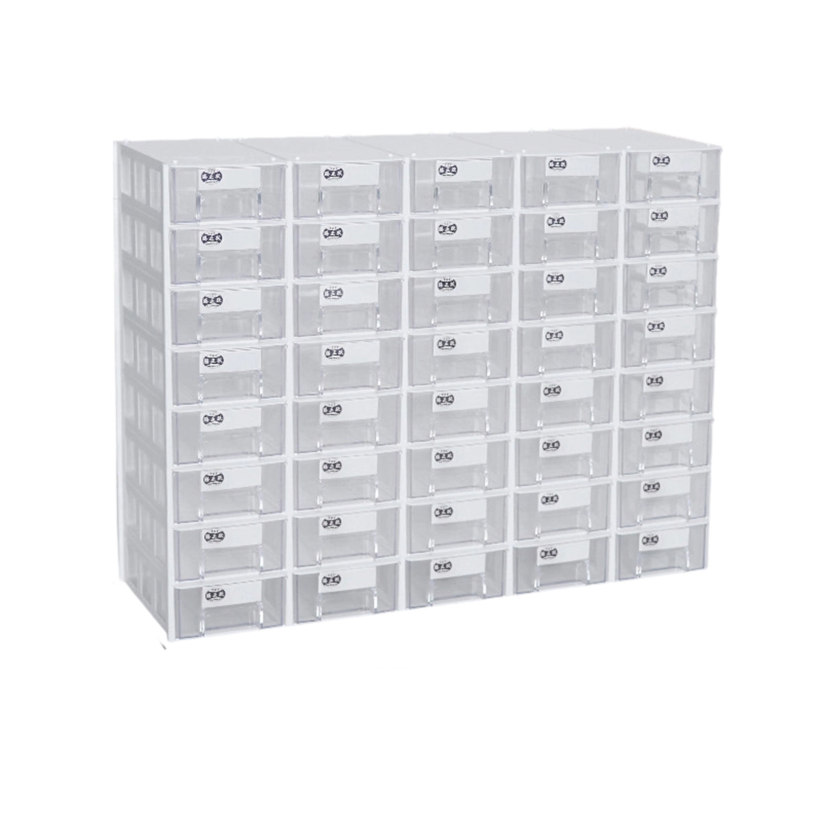 Plastic Desktop Storage Cabinet with 40 Drawers Transparent Parts Cabinet with Clear Drawers Compact Desktop Drawer Organizer Sturdy for Workspace
