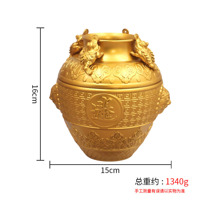 Gilt Golden Toad Jar
