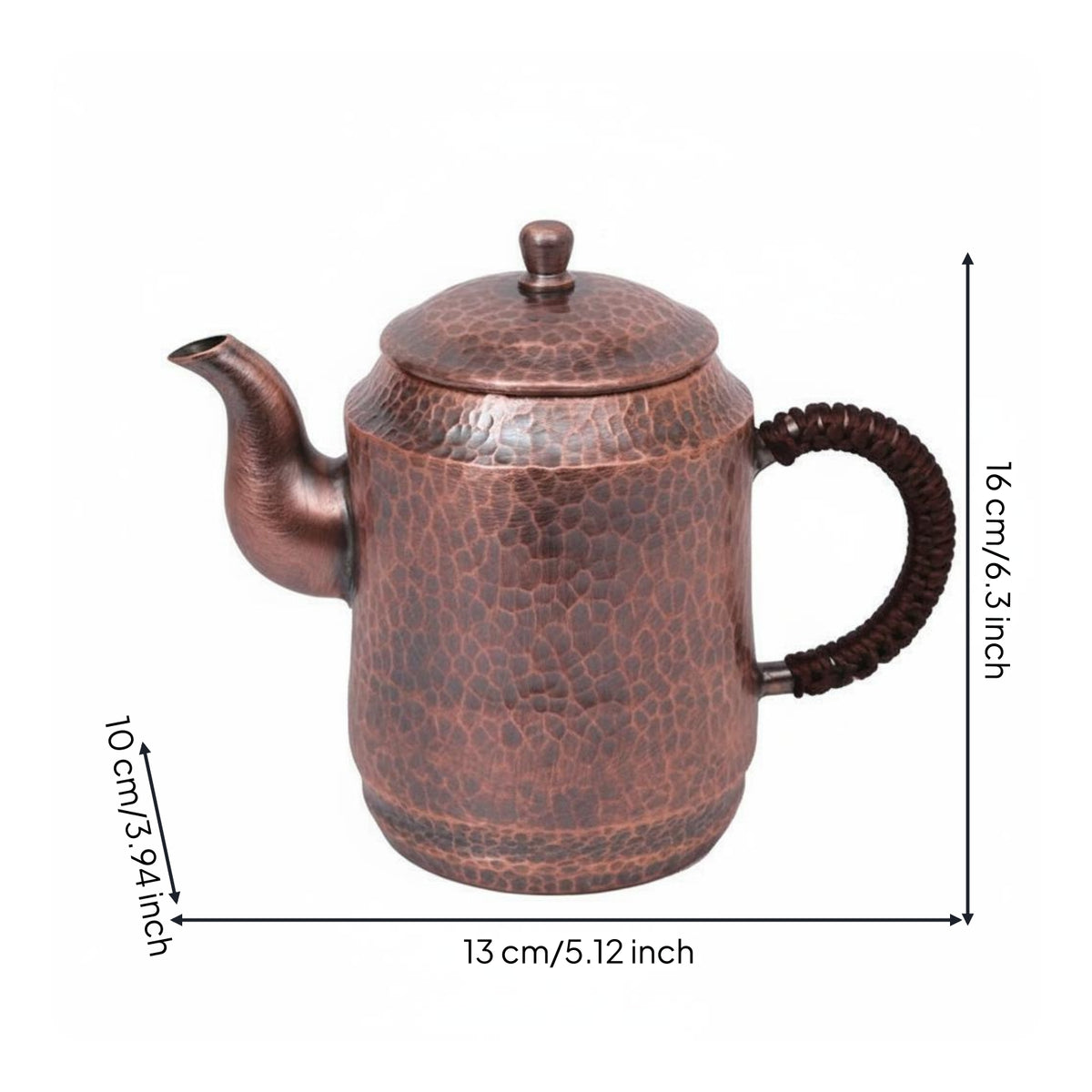 500 Ml Copper Teapot Lid Stovetop Teapot Elegant Pattern Houseware