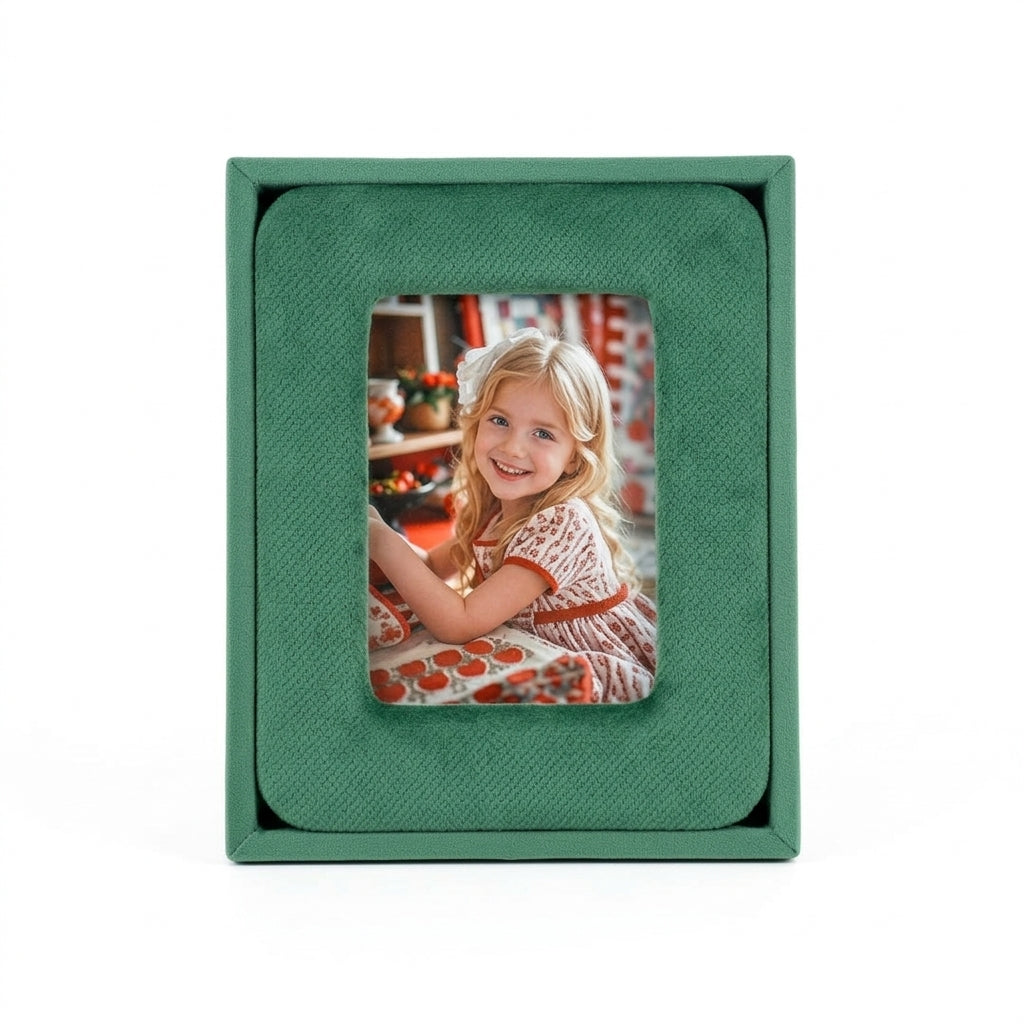 Plush Photo Frame, Handmade Fabric Lace