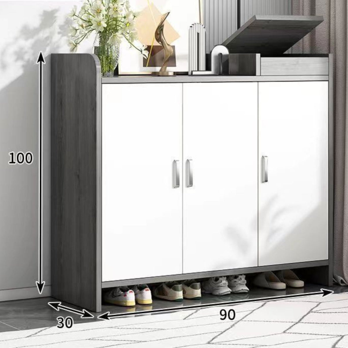 Entryway Footwear Storage Unit Large Capacity Multi-Layer Footwear Storage Unit with Doors Space Saving Household Furniture for Renters, Adults, Foyer
