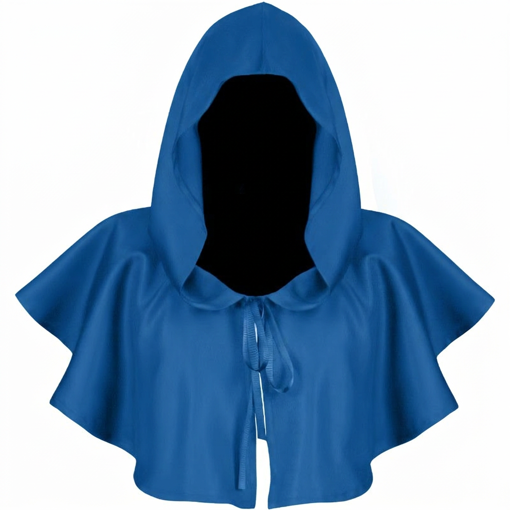 Hooded Cloak Maxi Cape for Cosplay, Halloween Christmas Party, Gothic Stage Costume, European Fantasy, Hat