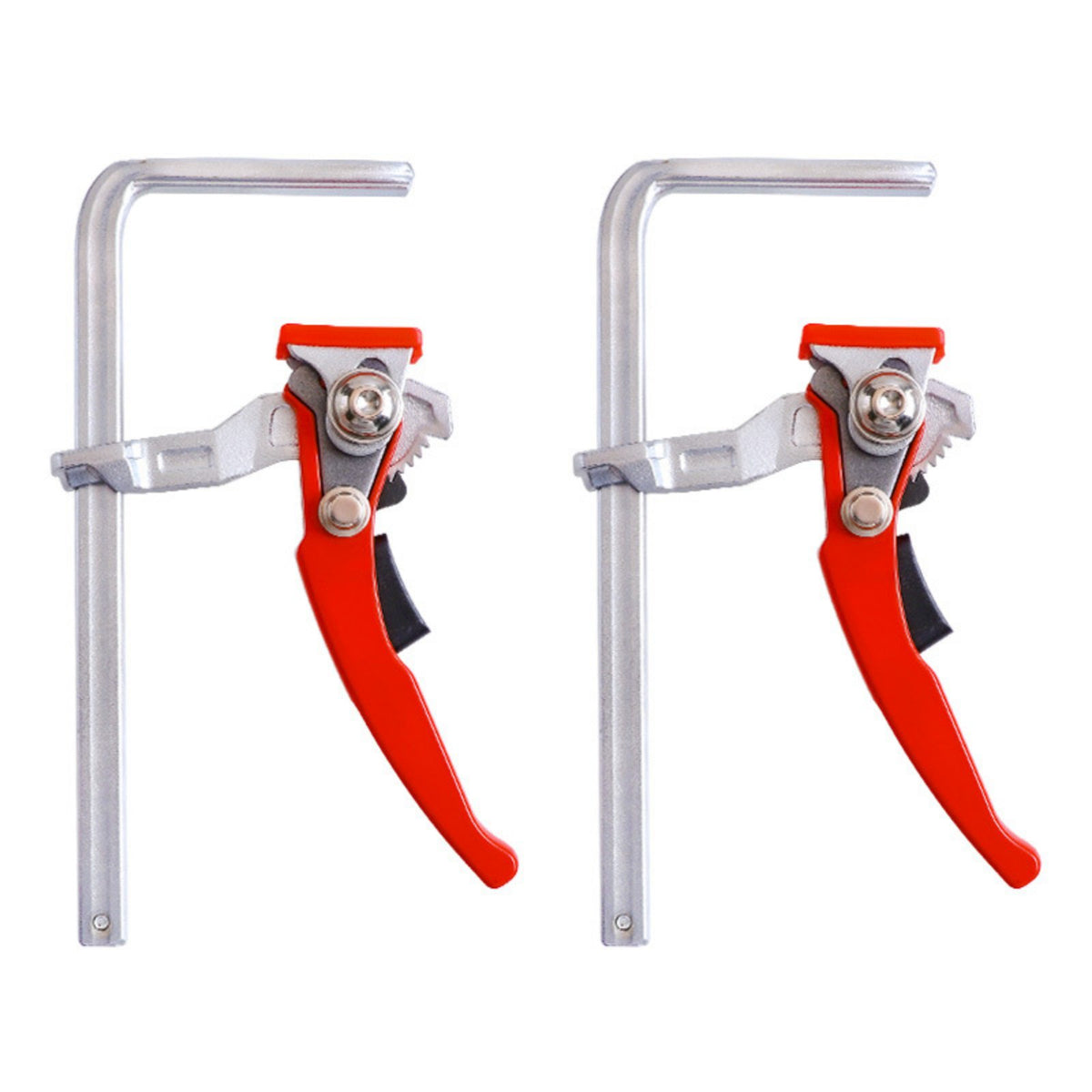 Drop-Forged Steel Ratcheting Track Clamp Heavy Duty Quick Release F Clamp Wear Resistant Hand Tool for Woodworkers, Carpenters, Woodworking, Workshop