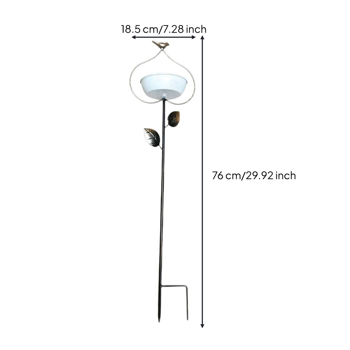 2 Pieces Metal Bird Feeder Decorative Outdoor Decor Weather-Resistant