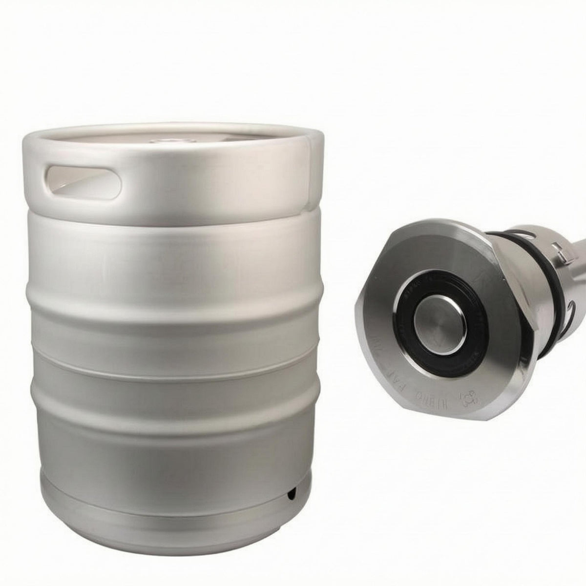 50L Beer Keg Handhold Openings Stainless Steel Keg Silver Drink Storage