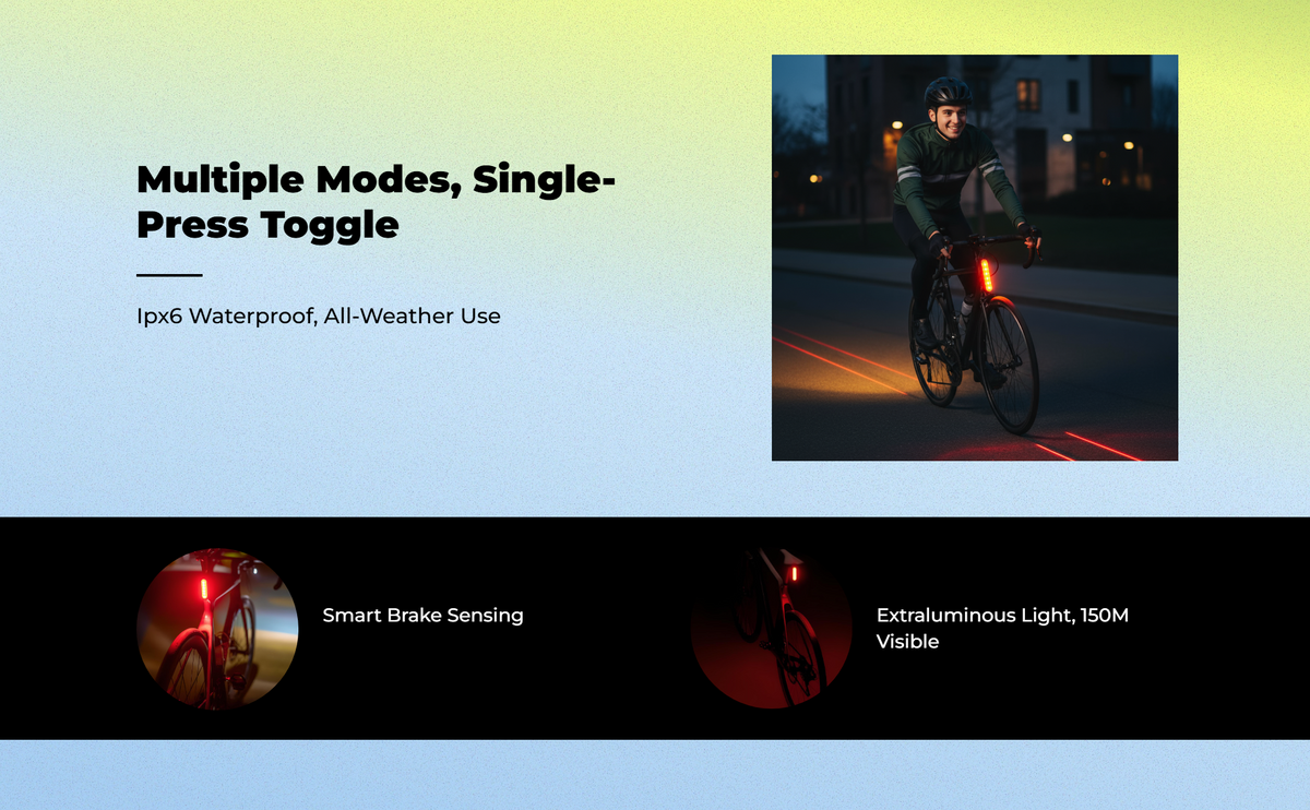 USB-C Rechargeable Bike Rear Light