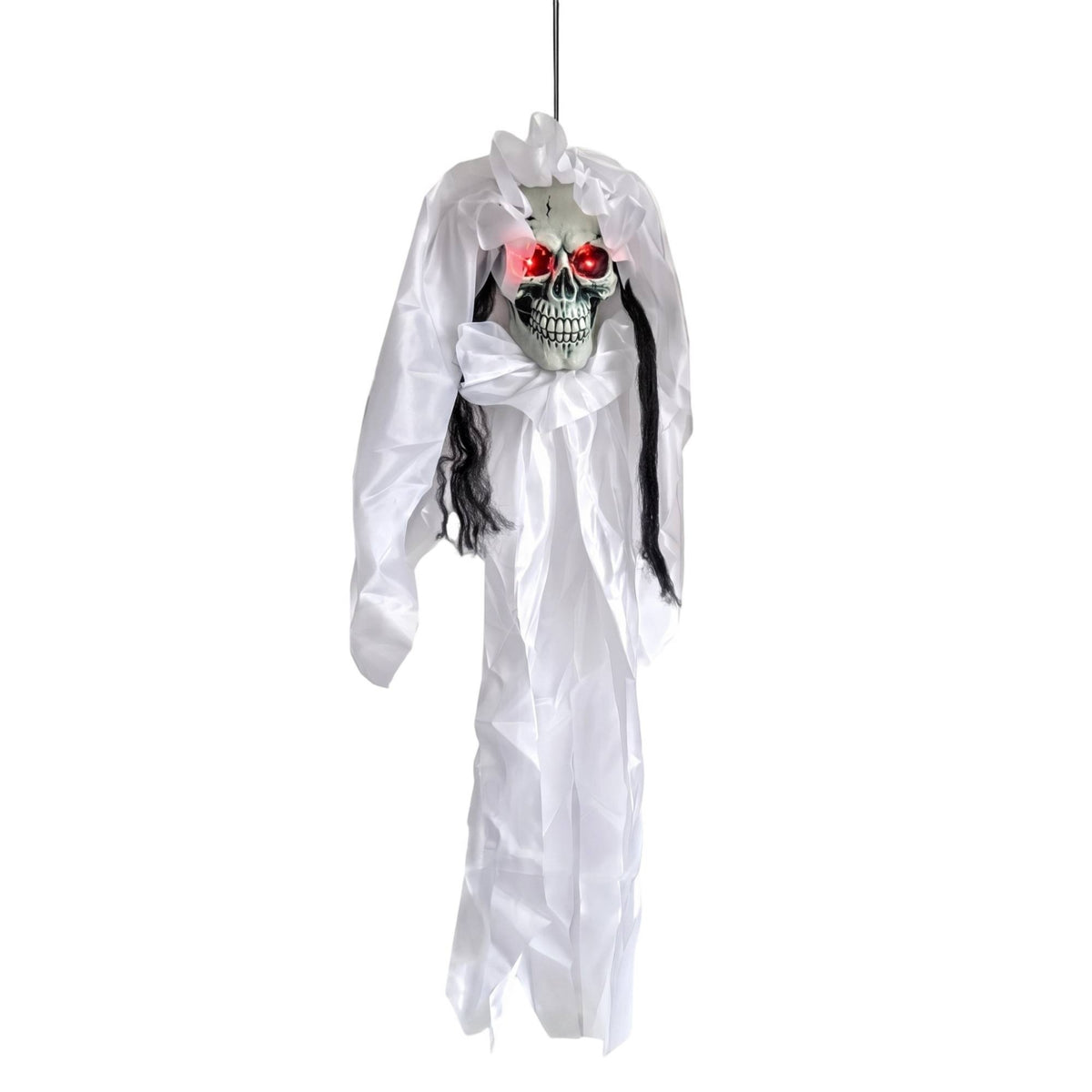Spooky craniumFaced Specter Decoration Draping Lightilluminated Specter for Hallway