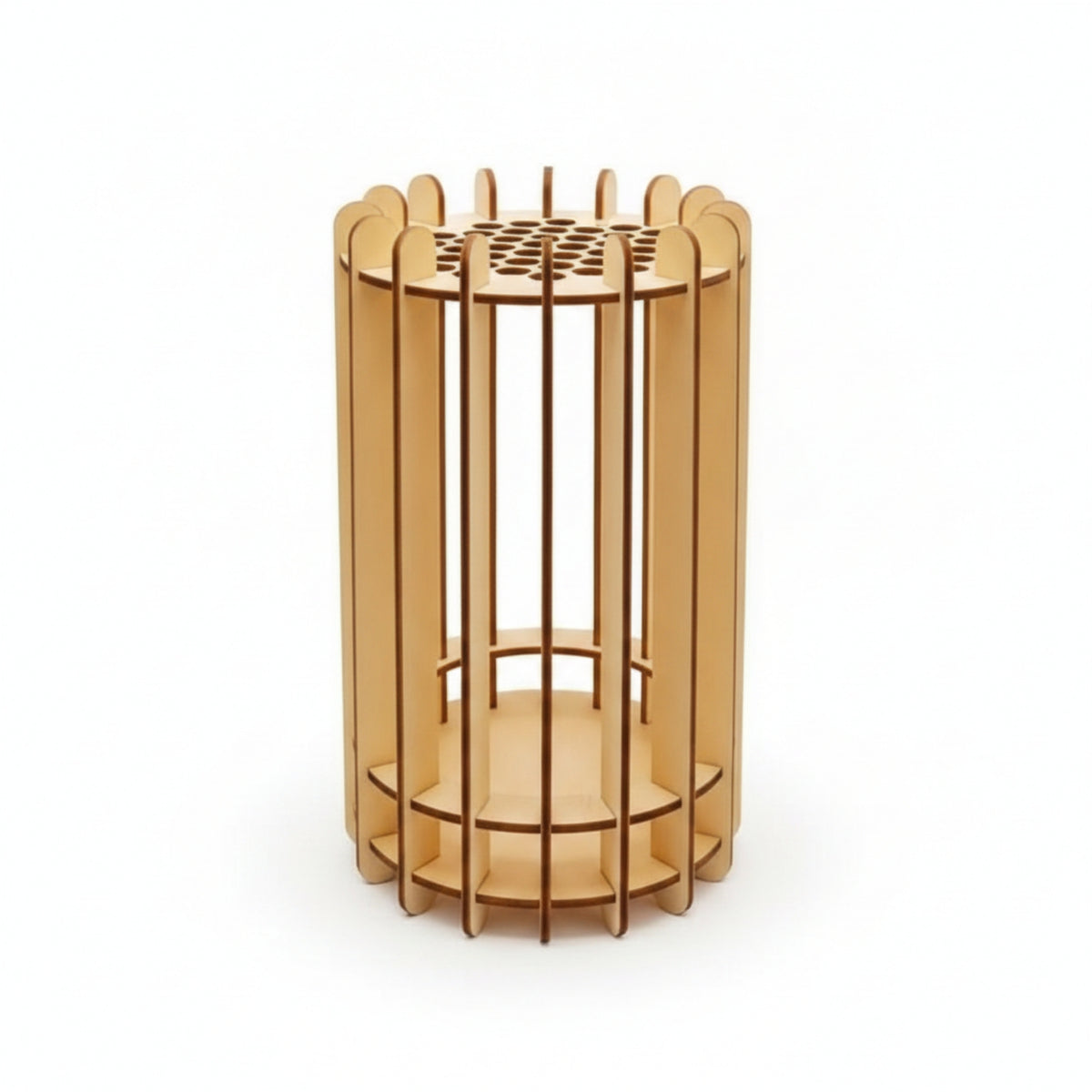Vase Stand with Holes Wooden Flower Vase Stand Slatted for Home Decor, Florists