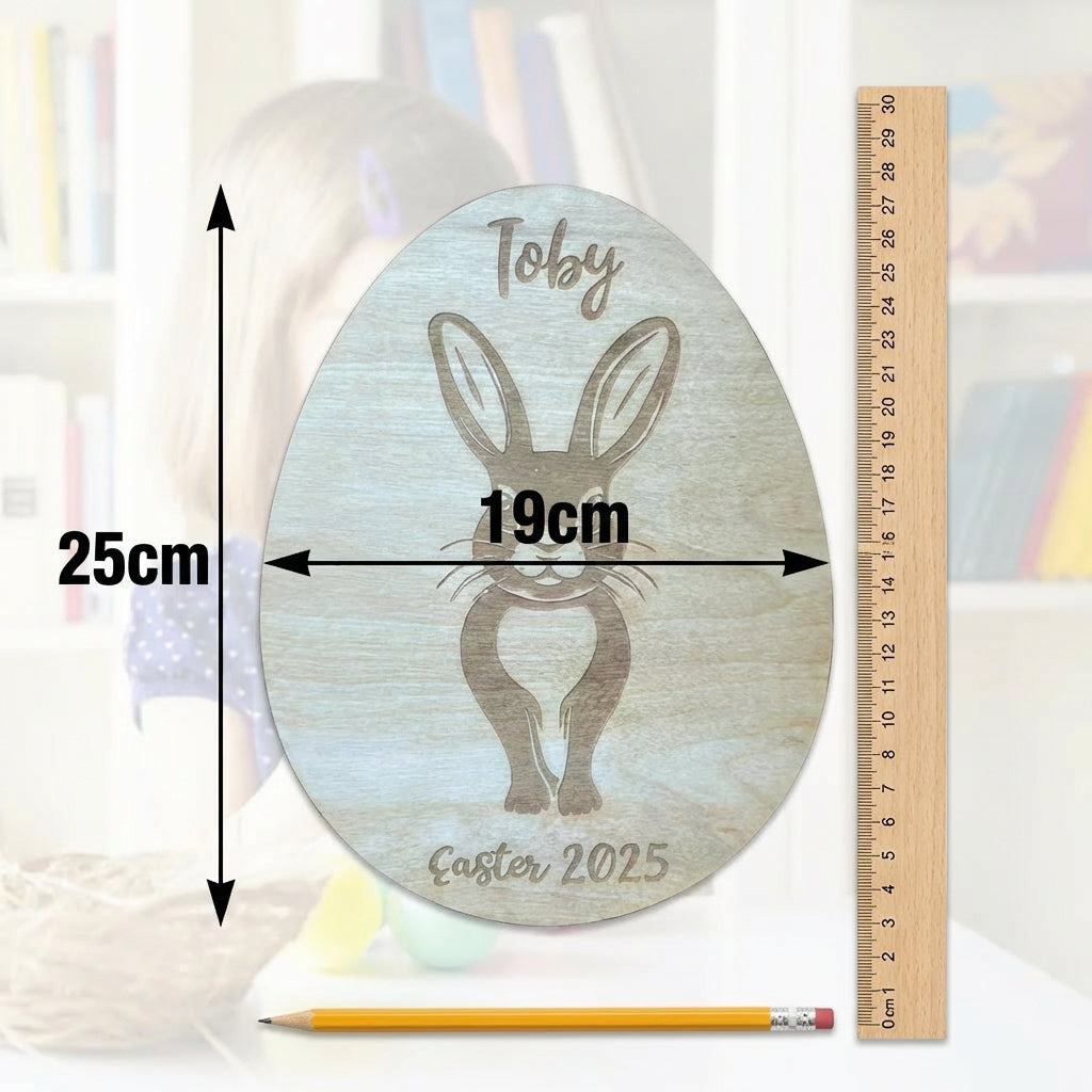 Easter Bunny Footprint Plaque Personalized Newborn Footprint Sign 3D Design Infant First Easter Sign for Infants, Grandparents, Photo Shoots