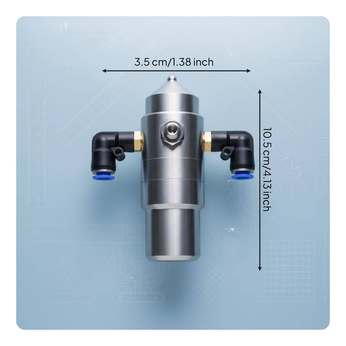 Air Atomizing Spray Nozzle Adjustable Flow Industrial Mist Sprayer Wide Coverage