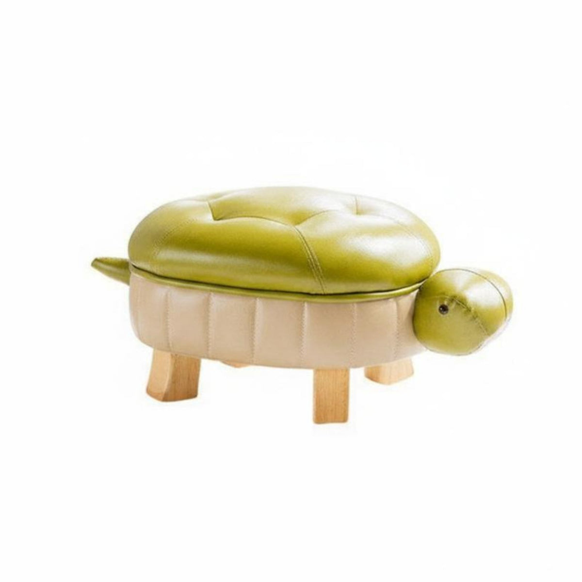 Turtle Ottoman Good Fortune Symbol Low Stool Anti-Slip Foot Pads for Living Room