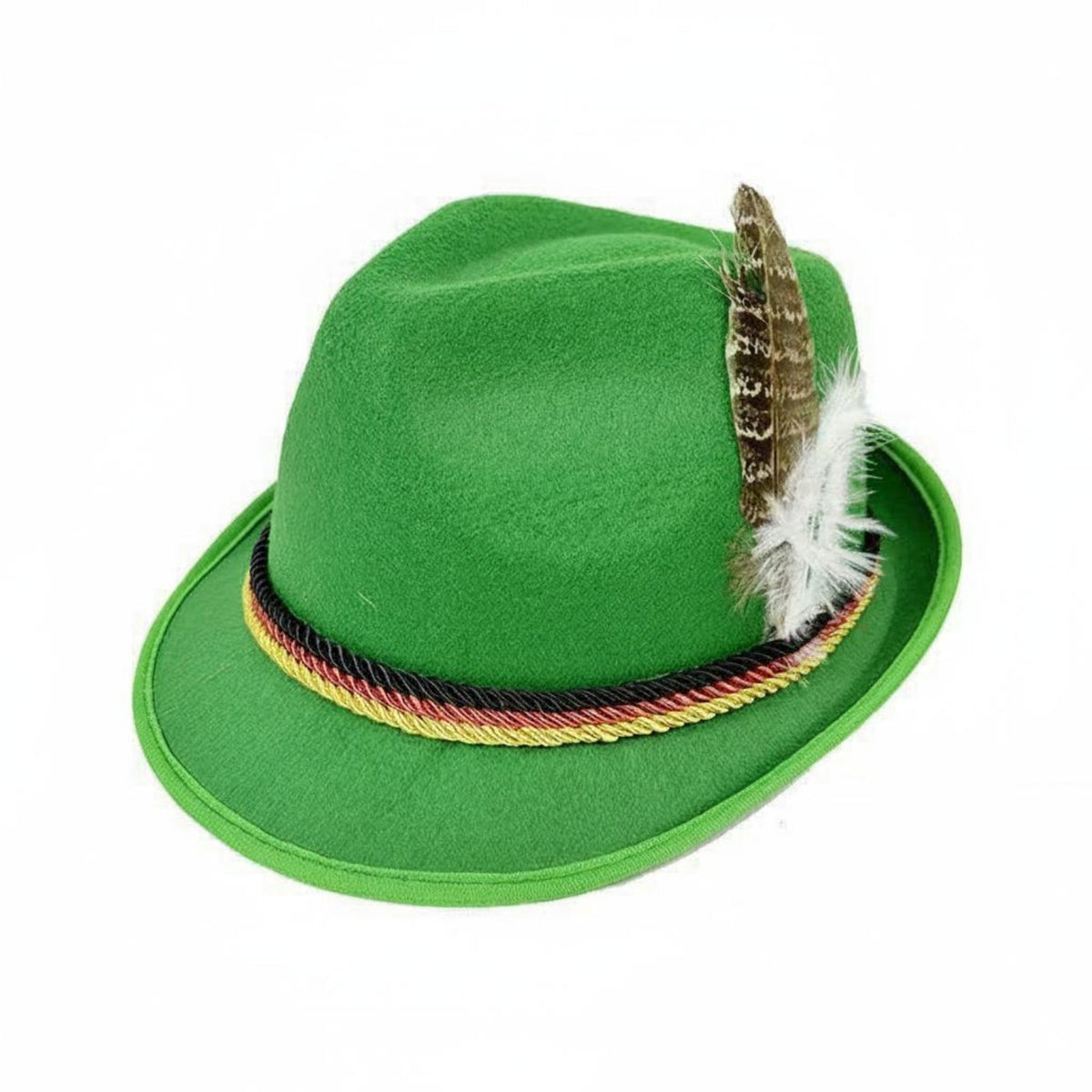 Traditional Design German Beer Festival Hat Single Size Fits Most Festival Headwear Decorative Rope Band for Men, Women